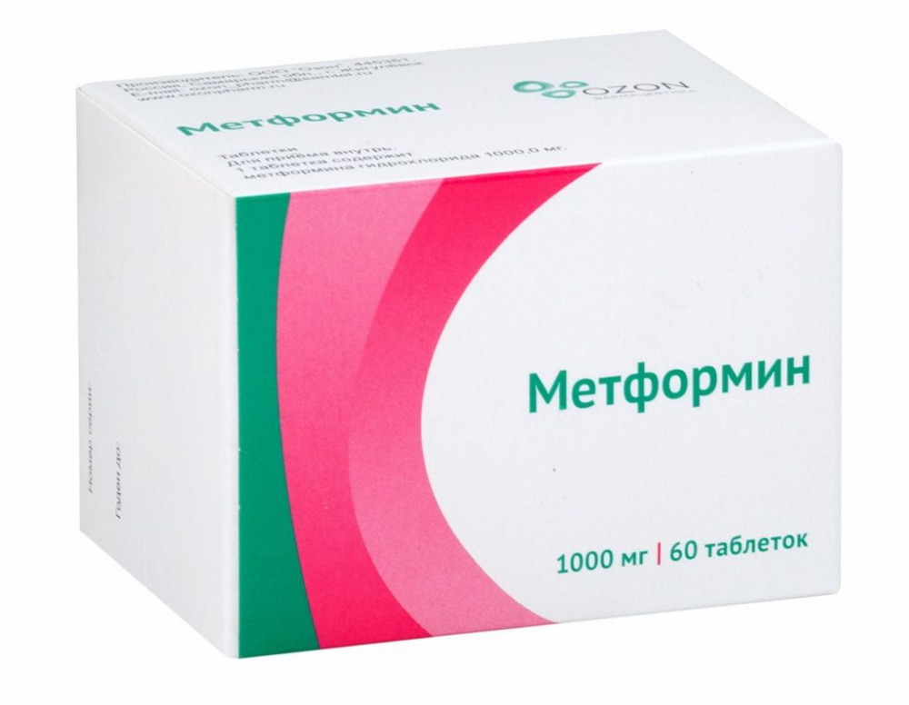 Метформин тб 1000 мг № 60 (Озон)